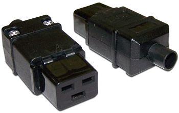 Вилка Lanmaster LAN-IEC-320-C19 IEC 60320 C19 16A 250V black фото 1