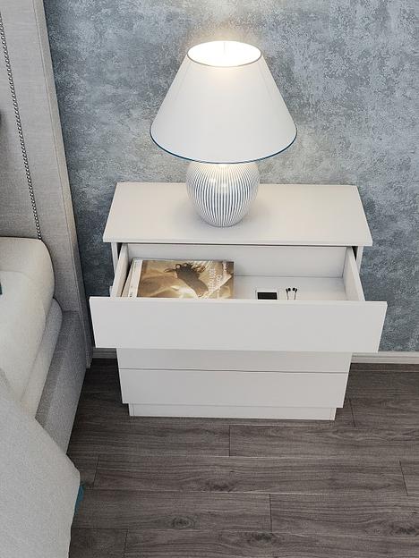 Комод Wood&Stone «Малави» белый 77.8×32.2×79.4 см фото 3