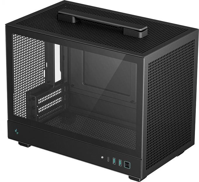 Корпус Deepcool CH160 черный без БП miniITX 7x120mm 2x140mm 1xUSB3.0 audio bott PSU фото 1