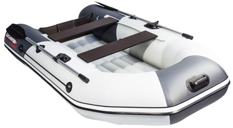 Лодка Таймень NX 2800 НДНД, 2800*1420*400 мм., цвет: серый-черный фото 2