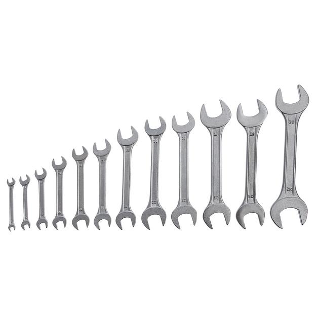 Набор ключей рожковых, 6 х 32 мм, 12 шт., хромированные фото 1