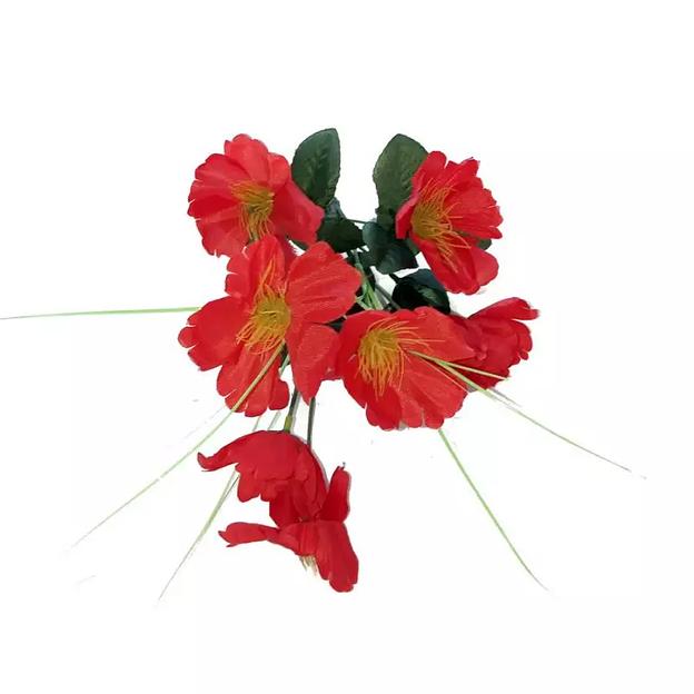 Букет с маками 8 голов 30см 360-327 фото 2