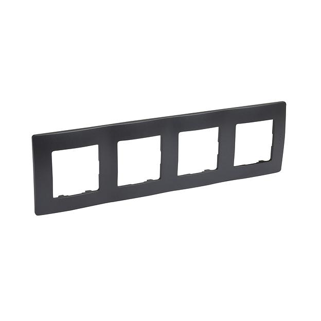 ETIKA Рамка 4поста цвет антрацит Legrand 672584 фото 2