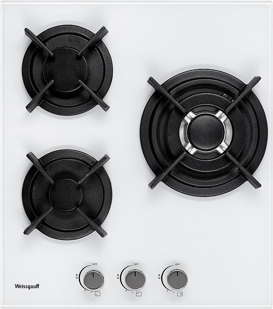 Газовая варочная поверхность Weissgauff HGG 451 WGh белый фото 1