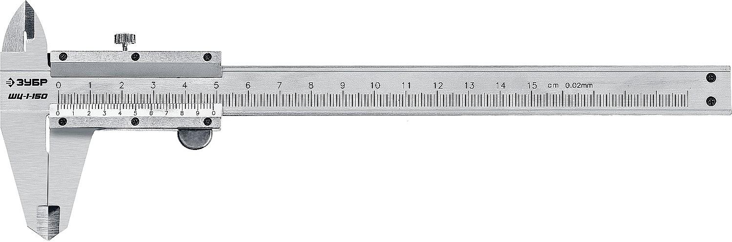 ЗУБР ШЦ-1-150, 150 мм, стальной штангенциркуль, Профессионал (34514-150) фото 1