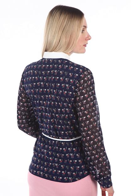 Блузка женская 1146-24/03/Синий, розовый фото 2