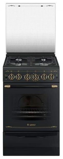 Плита Газовая Gefest ПГ 5100-02 0183 черный/бронзовый (стеклянная крышка) реш.чугун фото 1