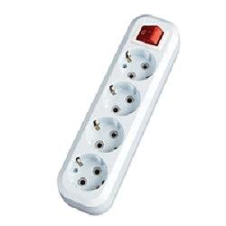 EKF AKB16-4i Колодка 4 гн. 16А 3,5кВт c выкл. с/з Эксперт EKF PROxima фото 1