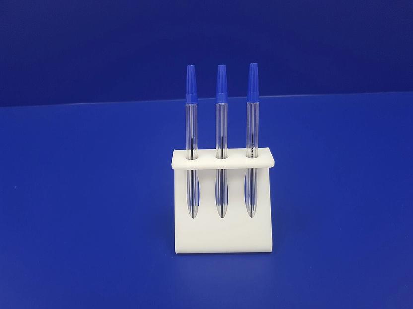 Подставка для ручек карандашей кистей 3 секции ( Z-образные, цвет белый) фото 3