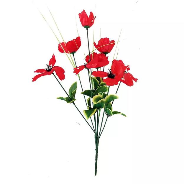 Букет с маками 8 голов 40см 333-004 фото 2