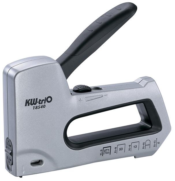 Теккер Kw-Trio 18540 (20листов) снижение усилия серый 100скоб металл коробка фото 1