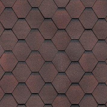 Мягкая черепица Shinglas Классик КАДРИЛЬ однослойная Гранат фото 1