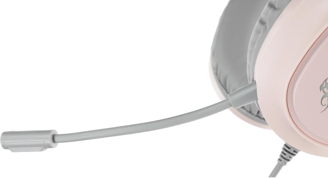 Гарнитура игровая DEFENDER (64481) Fury розовый, LED, провод 2 м фото 7