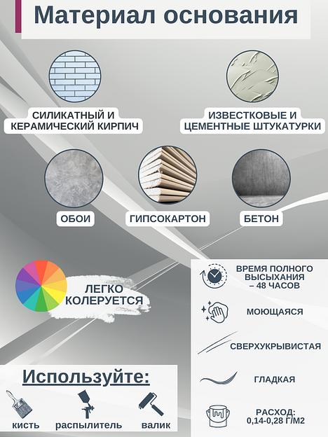Краска Канцлеръ К-7 акриловая для внутренних и наружных работ 5л. фото 3