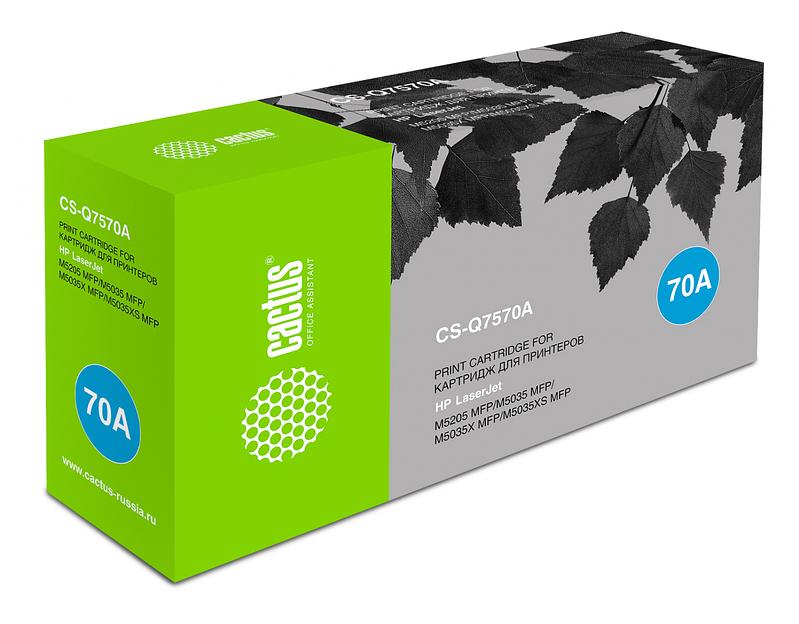 Картридж лазерный Cactus CS-Q7570A Q7570A черный (15000стр.) для HP LJ M5025/M5035/M5035X/M5035XS фото 1