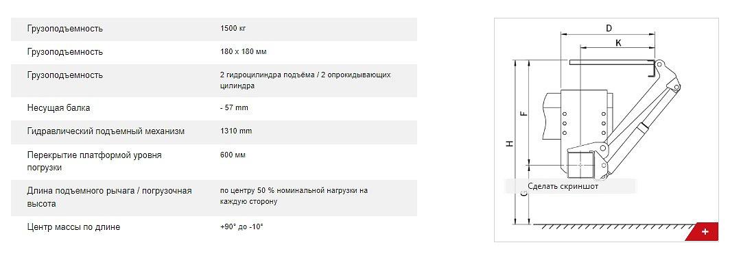 Гидроборт Palfinger МВВ С 1000 L/700/12 Вольт фото 8