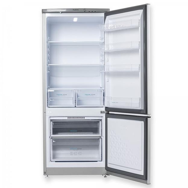 Холодильник Бирюса M551 металлик, двухкамерный 180/60л морозилка снизу, автоматическое оттаивание фото 4