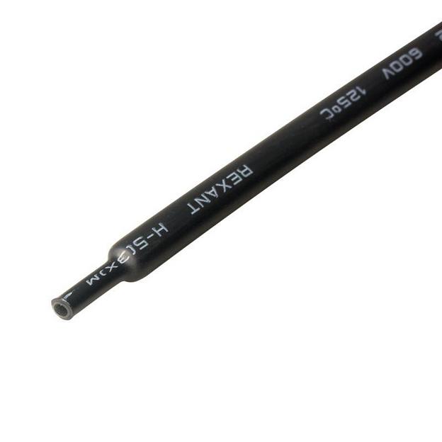 Трубка термоусадочная 6.0/2.0 1м с клеев. подсл. черн. Rexant 20-6008 фото 2