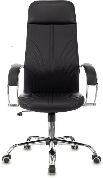 Кресло руководителя Бюрократ CH-610SL черный эко.кожа крестов. металл хром фото 2