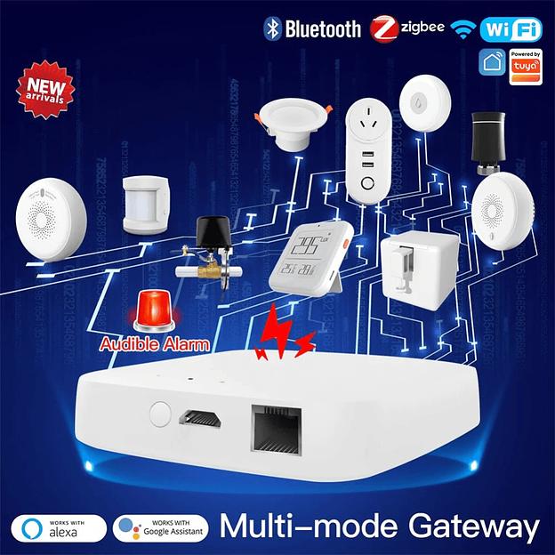 Bluetooth Шлюз MOES Multi-mode Gateway MHUB, LAN & Wi-Fi 2.4GHz, Wi-Fi 2.4GHz & ZigBee & BLE & Mesh, USB, белый фото 1