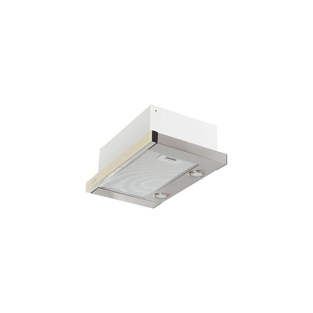 Встраиваемая вытяжка Elikor Интегра Glass 50Н-400-В2Д, управление кнопочное, нержавеющая сталь/стекло бежевое [943924] фото 1