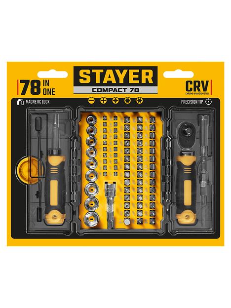 STAYER Compact-78 78 предм., универсальный набор инструмента (25085) фото 7