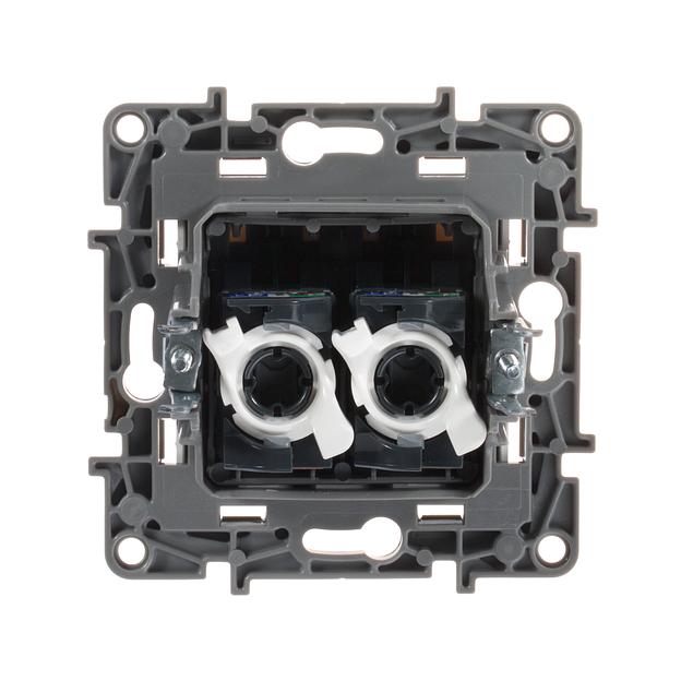 Двойная розетка RJ 45, категория 5е, UTP, Etika, белый Legrand 672255 фото 4