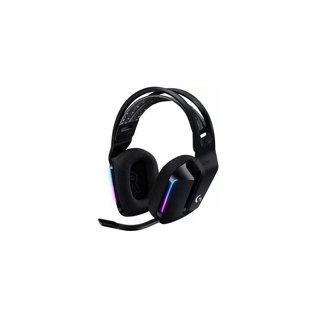 Гарнитура игровая Logitech G733 Lightspeed, для компьютера и игровых консолей, накладные, радио, черный [981-000867] фото 1