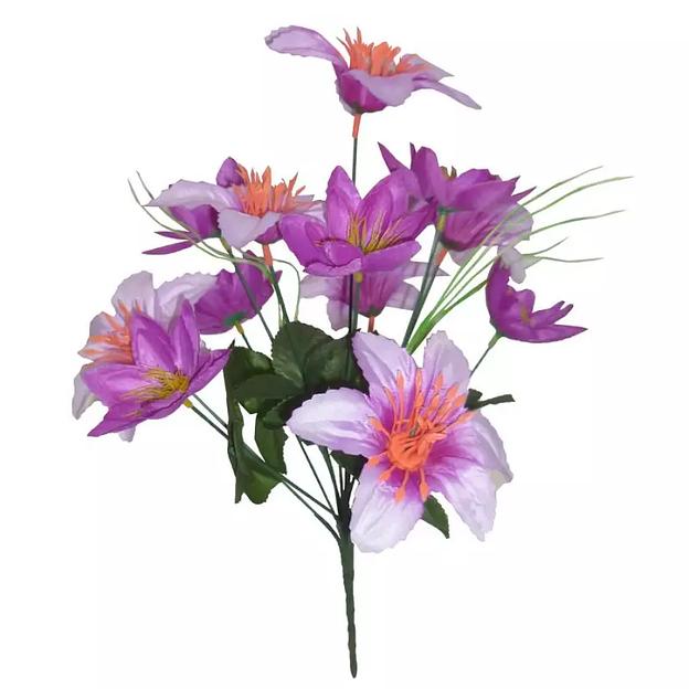 Букет композиции георгинов с лилиями 12 голов (2 вида 6+6) 38см 080-315+464 фото 3