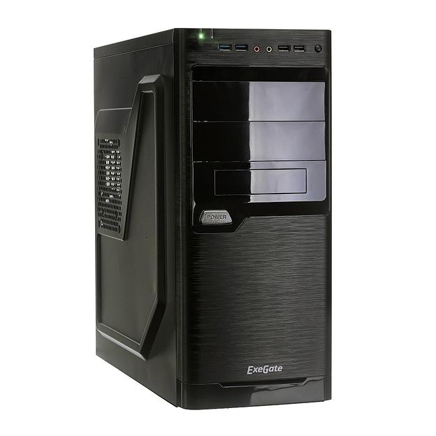 Exegate EX272727RUS Корпус MiditowerXP-330U Black, ATX,, 2*USB+2*USB3.0, Audio фото 1