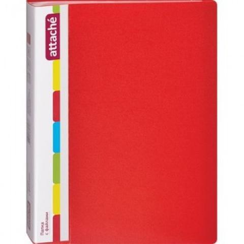 Папка файловая с 40 карманами, А4, KT-40/07, красный, Attache фото 1