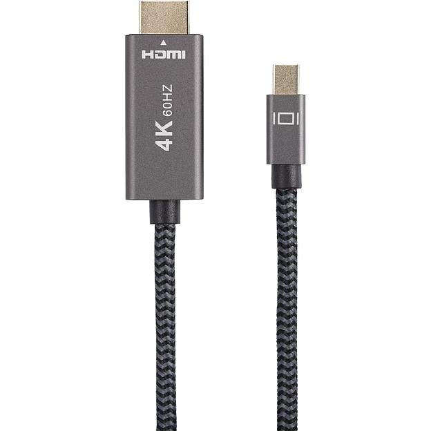Кабель miniDisplayPort M-> HDMI M 4K@60Hz 1.8m Telecom,оплетка (TA562M-1.8M) VCOM Кабель-переходник Telecom Mini DisplayPort M/HDMI M (TA562M-1.8M) фото 1