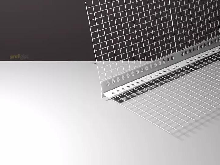Профиль-капельник оконный ПВХ с армирующей сеткой ProfiGips открытый, 2,5 м ОПТ фото 6