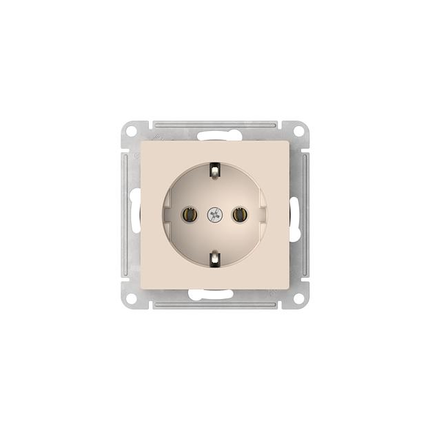 ATLASDESIGN РОЗЕТКА с заземлением, 16А, быстрозажимные клеммы, БЕЖЕВЫЙ фото 4