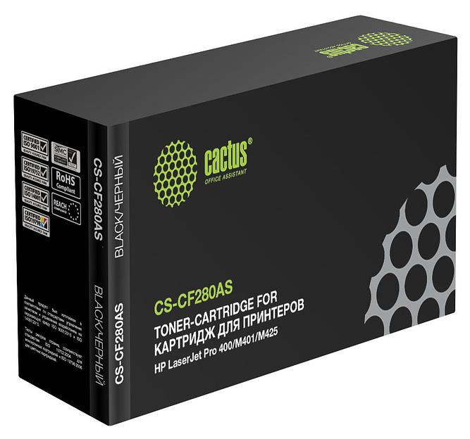 Картридж лазерный Cactus CS-CF280AS CF280A черный (2700стр.) для HP LJ Pro 400/M401/M425 фото 1