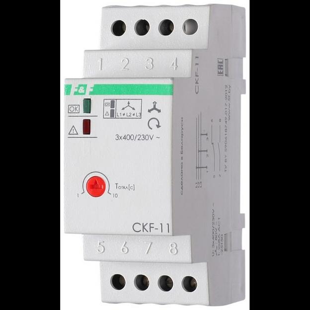 Реле контроля фаз для сетей с изолированной нейтралью CKF-11 (монтаж на DIN-рейке 35мм; регулировка фото 2