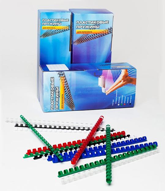 Пружины для переплета пластиковые Office Kit d=45мм 341-410лист A4 белый (50шт) BP2121 фото 2