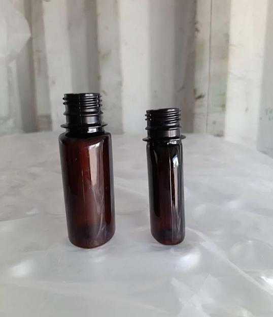 Бутылка овальная коричневая 100 мл, 28 мм ПЭТ фото 2