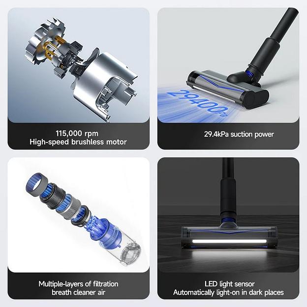 Вертикальный пылесос Roidmi Cordless vacuum cleaner with selfcleaning station X200 Jet фото 6