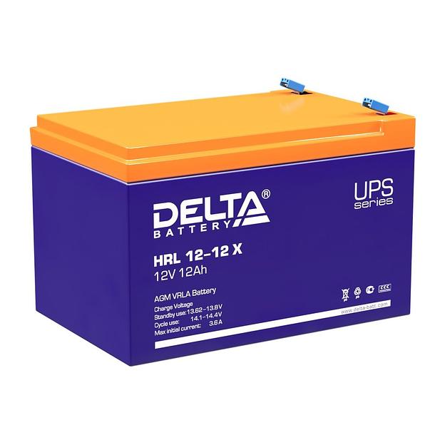 Delta HRL 12-12 X (12А\ч, 12В) свинцово- кислотный аккумулятор фото 1