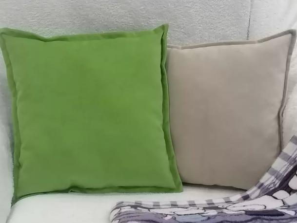 Декоративная подушка на диван 1 шт бежевый цвет ОПТ фото 3