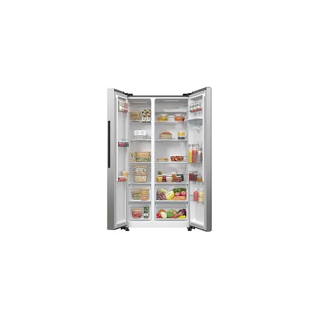 Холодильник двухкамерный Gorenje NRR9185EAXLWD Side by Side, инверторный серебристый фото 1