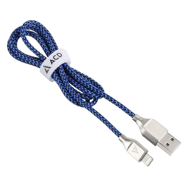 Кабели USB ACD USB кабель ACD-Titan Lightning; USB-A Нейлон, 1м, сине-черный (ACD-U927-P5L) фото 2