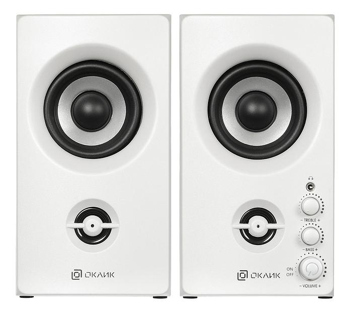 Колонки Оклик OK-164 2.0 белый 30Вт фото 3