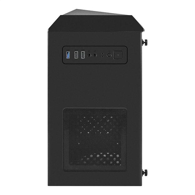 Exegate EX294384RUS Корпус Minitower ExeGate Mistery R2 (mATX, без БП, 2*USB+1*USB3.0, аудио, черный, 1 вент. 12см с RGB подсветкой и полоса на передней панели, боковая панель - закаленное стекло) фото 3
