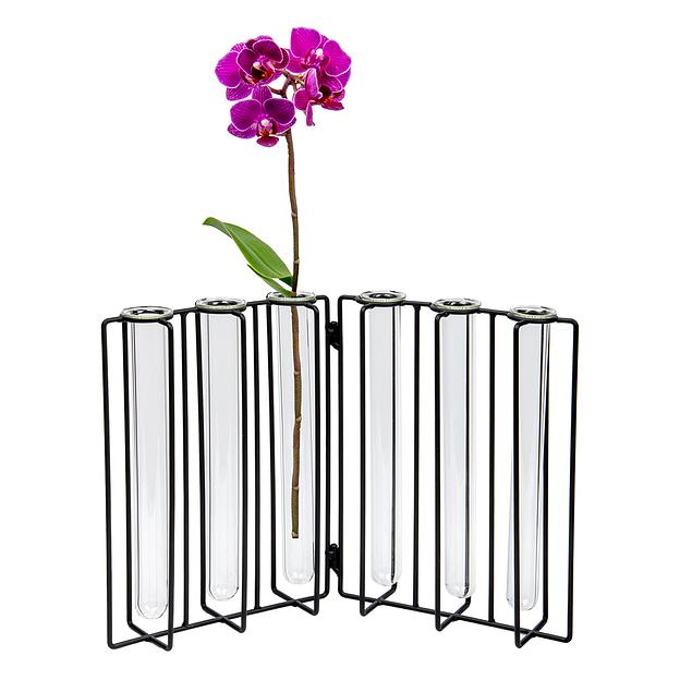 Стеклянный держатель для цветов, Д320 Ш55 В215, прозрачный фото 1