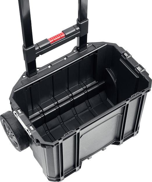 KETER SMART ROLLING, 564 х 373 х 700 мм, (22″), набор пластиковый ящик-тележка + ящик для инструментов + ящик органайзер (38390-22) фото 4