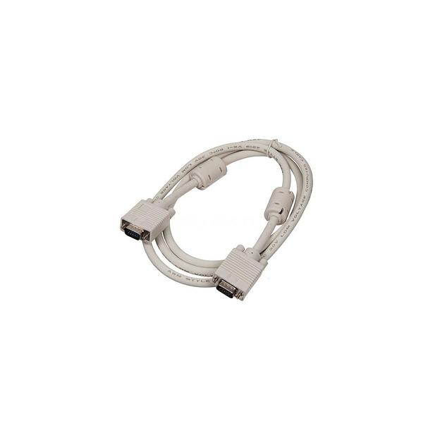 Кабель VGA Buro CAB016S-06, VGA (m) - VGA (m), ферритовый фильтр, 1.8м, серый фото 1