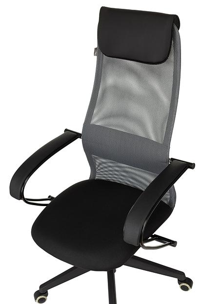 Кресло руководителя Бюрократ CH-607 темно-серый TW-04 сиденье черный Neo Black сетка/ткань с подголов. крестов. пластик фото 7