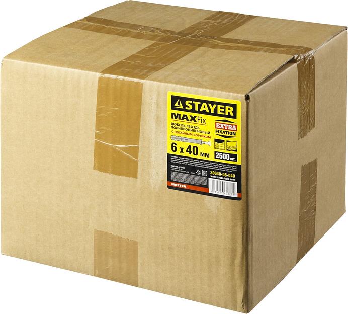 STAYER 6 х 40 мм, потайной бортик, 2500 шт, дюбель-гвоздь (30640-06-040) фото 2